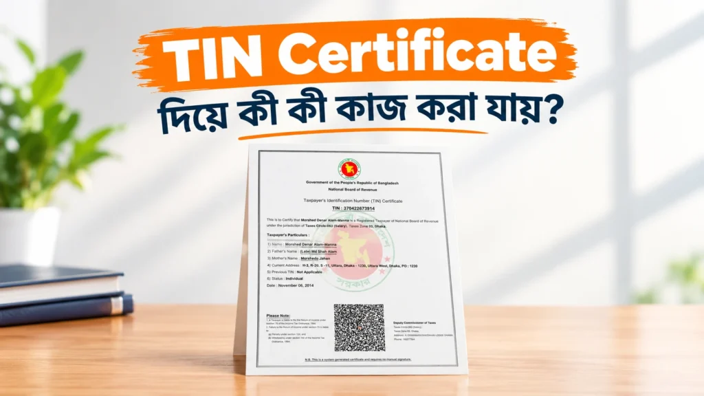 TIN Certificate দিয়ে কী কী কাজ করা যায়
